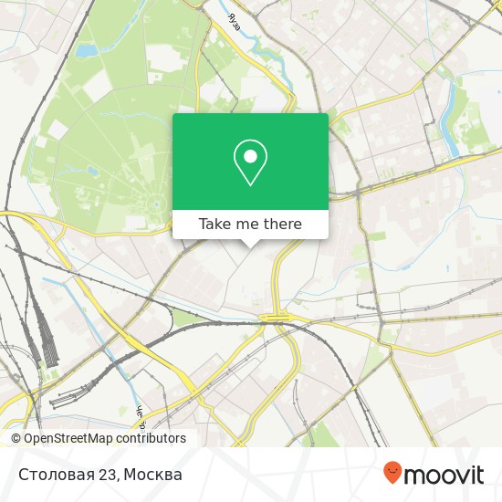 Карта Столовая 23, улица Матросская Тишина Москва 107076
