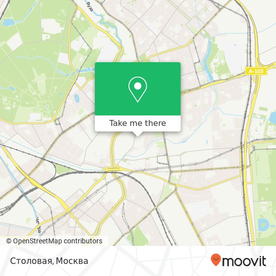 Карта Столовая, Москва 107023