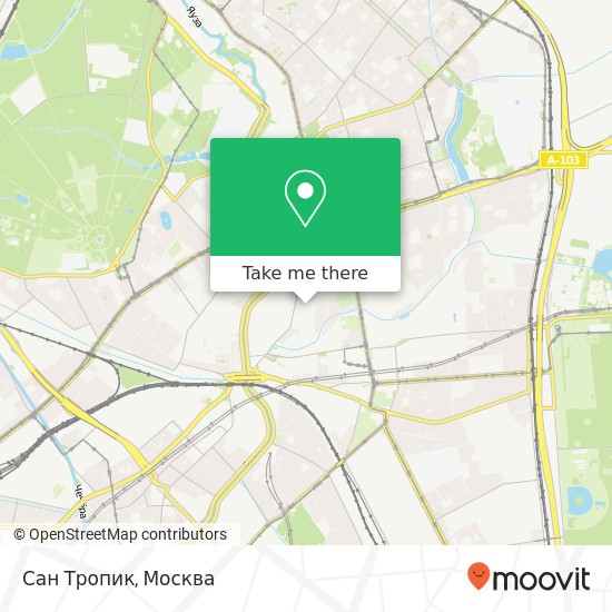 Карта Сан Тропик, улица Буженинова Москва 107023