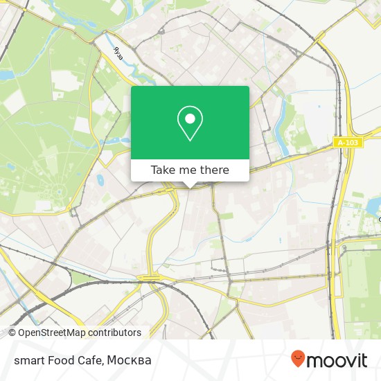 Карта smart Food Cafe, Преображенская площадь Москва 107061