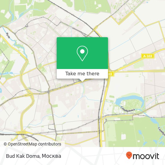 Карта Bud Kak Doma, Большая Черкизовская улица, 22 Москва 107553