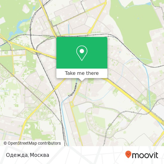 Карта Одежда, Новопесчаная улица Москва 125057
