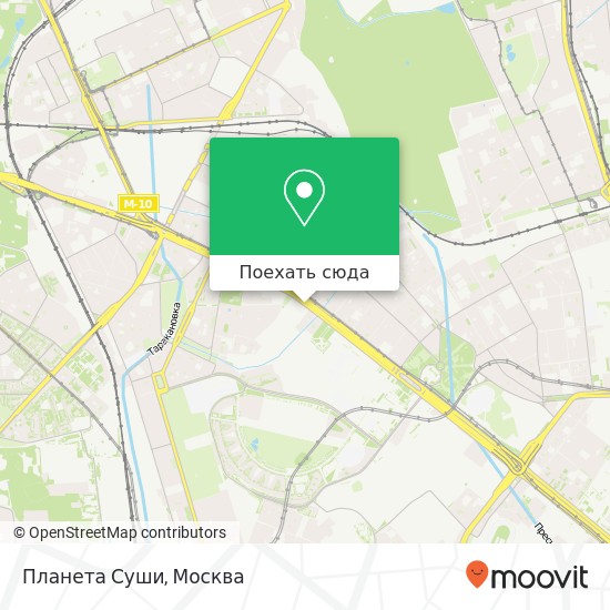 Карта Планета Суши, Ленинградский проспект, 47 Москва 125167
