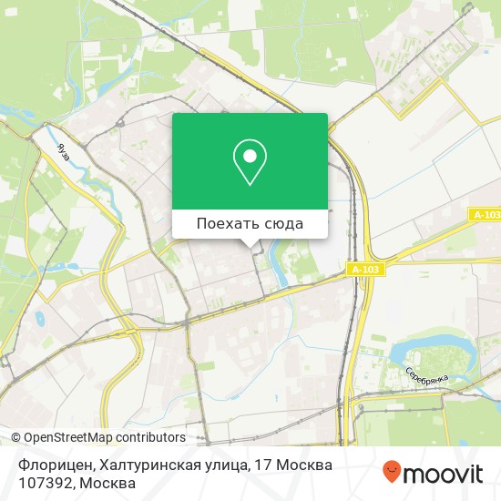 Карта Флорицен, Халтуринская улица, 17 Москва 107392