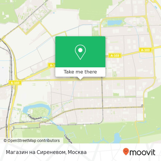 Карта Магазин на Сиреневом, Сиреневый бульвар Москва 105425