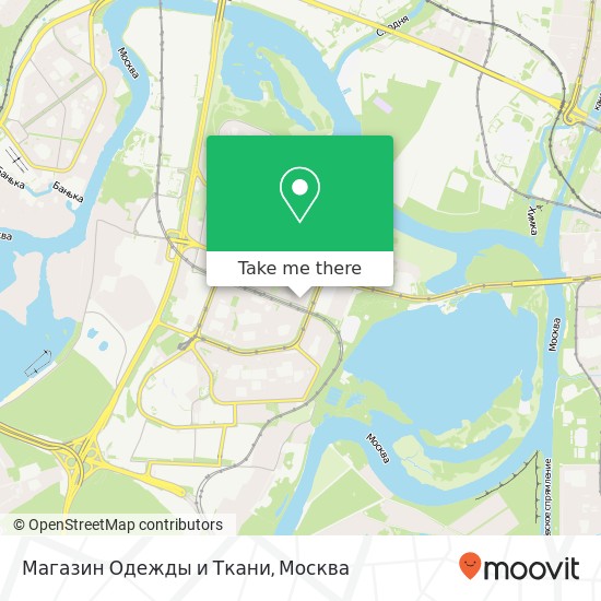 Карта Магазин Одежды и Ткани, Строгинский бульвар Москва 123592