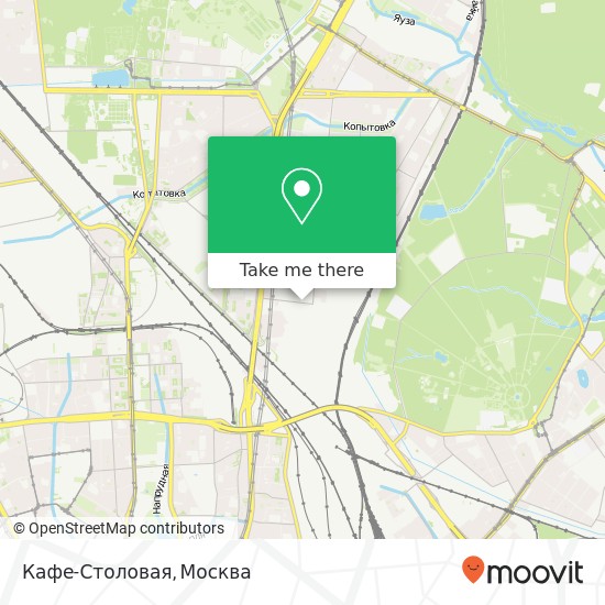 Карта Кафе-Столовая, Графский переулок Москва 129626