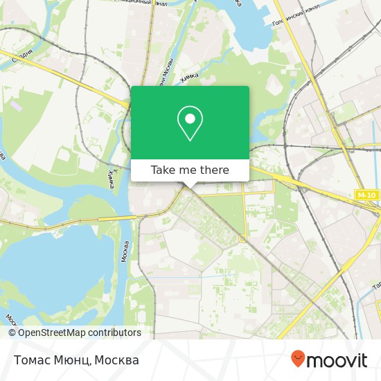 Карта Томас Мюнц, Новощукинская улица Москва 123182