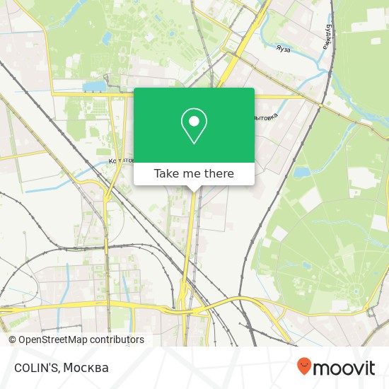 Карта COLIN'S, проспект Мира Москва 129626