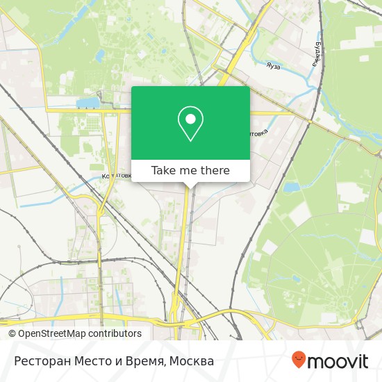 Карта Ресторан Место и Время, Москва 129164