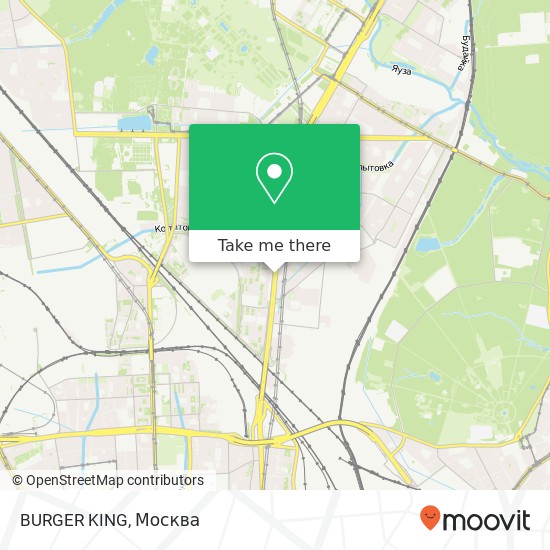 Карта BURGER KING, проспект Мира Москва 129085