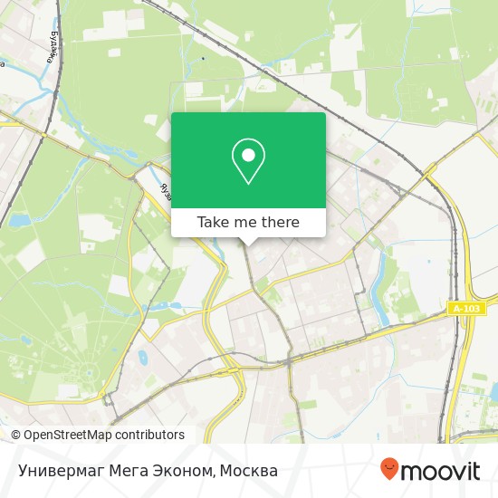 Карта Универмаг Мега Эконом, Москва 107076