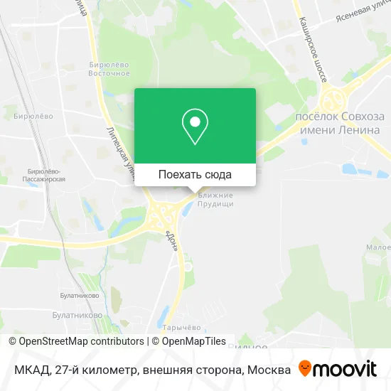 Карта МКАД, 27-й километр, внешняя сторона