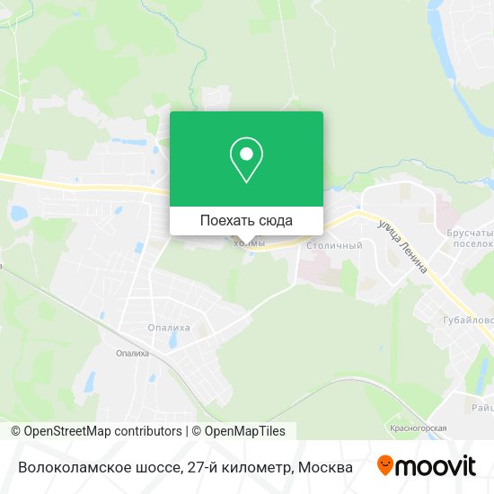 Карта Волоколамское шоссе, 27-й километр