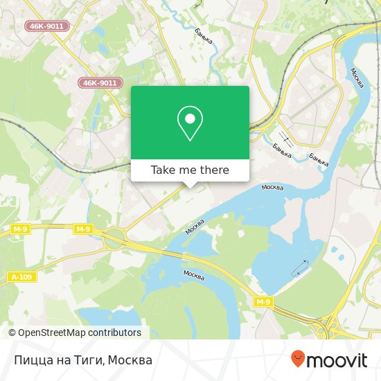 Карта Пицца на Тиги, Ильинское шоссе, 25 Красногорский район 143405