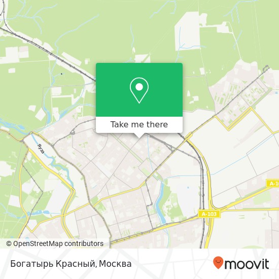 Карта Богатырь Красный, Бойцовая улица, 22 Москва 107150