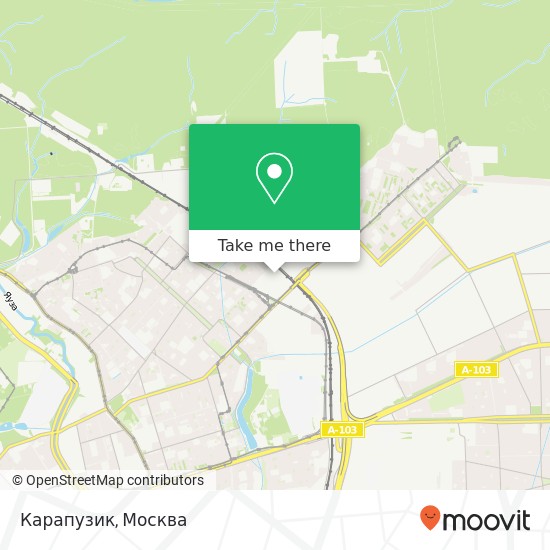 Карта Карапузик, Открытое шоссе Москва 107370