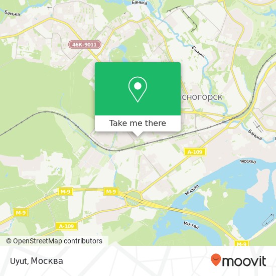 Карта Uyut, улица Циолковского, 17 Красногорский район 143406