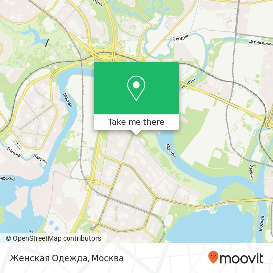 Карта Женская Одежда, улица Исаковского Москва 123181