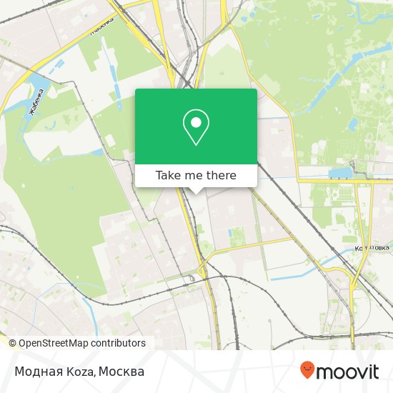 Карта Модная Koza, улица Яблочкова, 21A Москва 127322