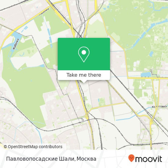 Карта Павловопосадские Шали, Москва 127322