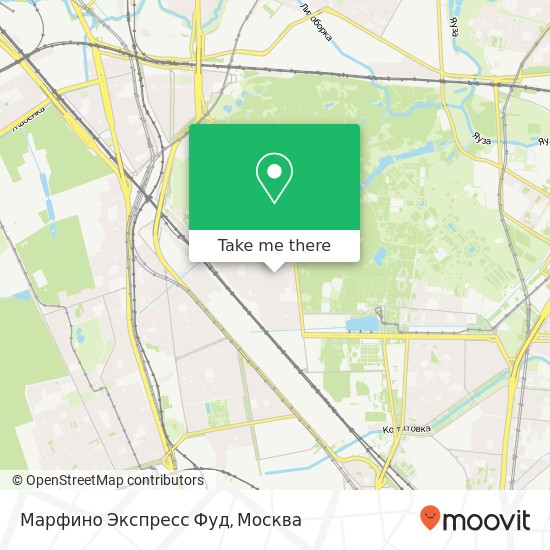 Карта Марфино Экспресс Фуд, Москва 127427
