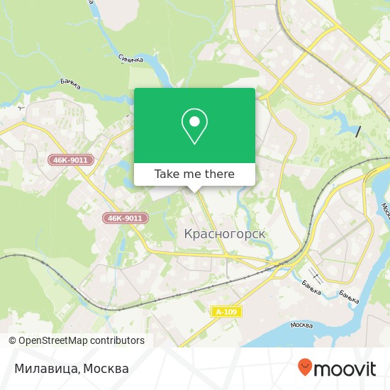 Карта Милавица, Октябрьская улица Красногорский район 143401
