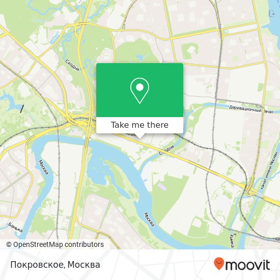 Карта Покровское, Москва 125371