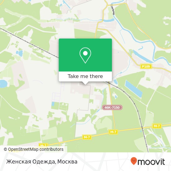 Карта Женская Одежда, Трудовая улица Щёлковский район 141171