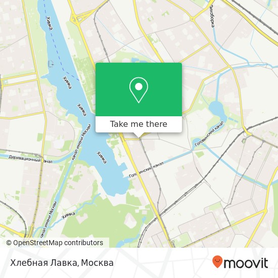 Карта Хлебная Лавка, Головинское шоссе Москва 125212
