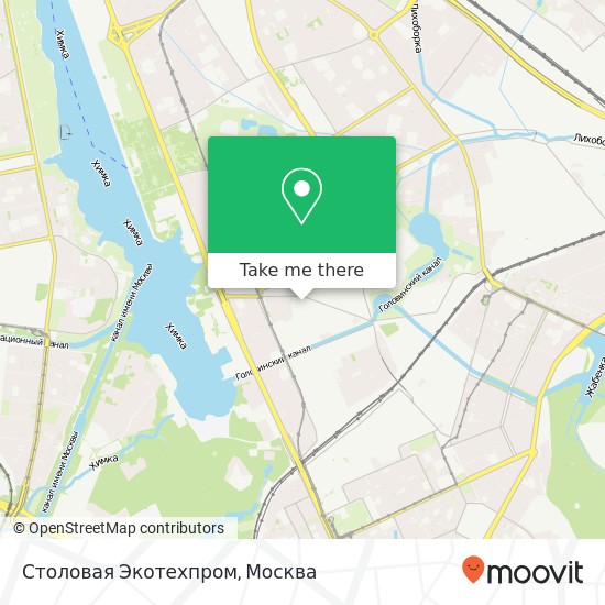 Карта Столовая Экотехпром, Москва 125212