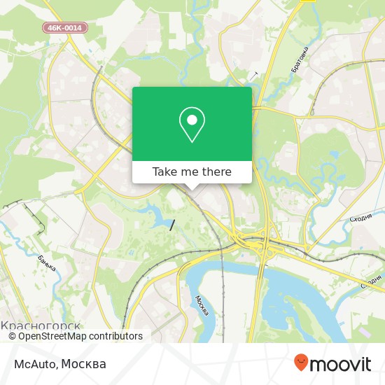 Карта McAuto, Митинская улица Москва 125464