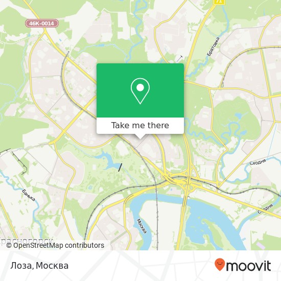 Карта Лоза, Москва 125464