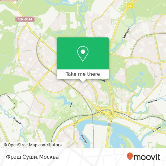 Карта Фрэш Суши, Москва 125464