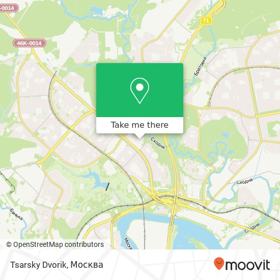 Карта Tsarsky Dvorik, Пятницкое шоссе Москва 125464