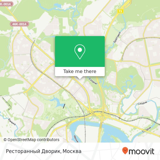 Карта Ресторанный Дворик, Москва 125464