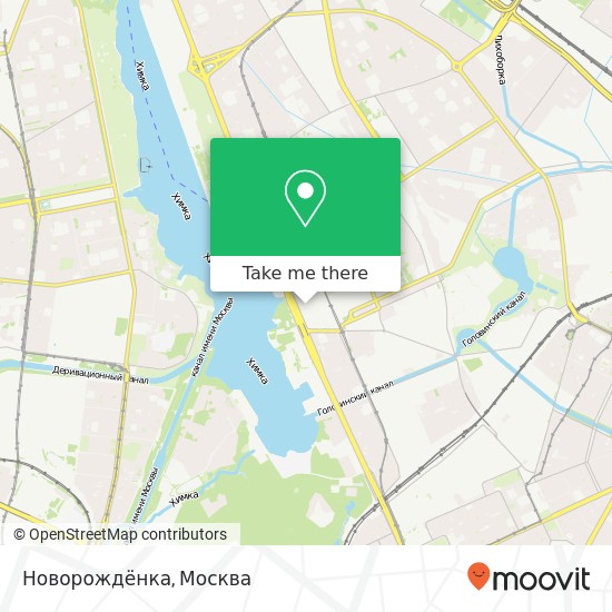 Карта Новорождёнка, Москва 125212