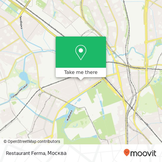 Карта Restaurant Ferma, Москва 125183