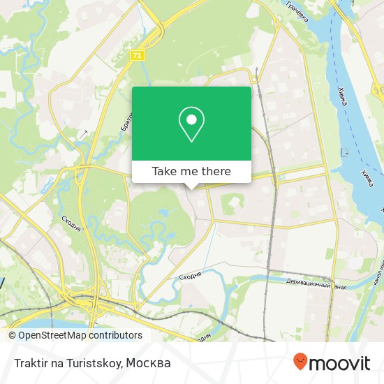 Карта Traktir na Turistskoy, проезд Донелайтиса Москва 125459