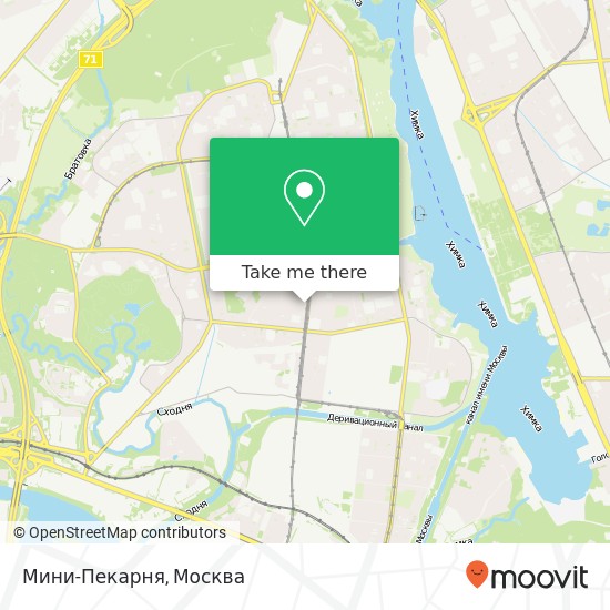 Карта Мини-Пекарня, Москва 125363