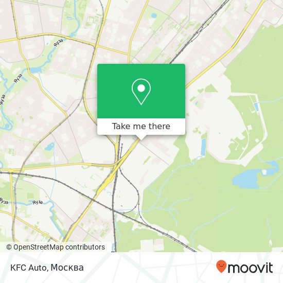 Карта KFC Auto, Ярославское шоссе Москва 129337