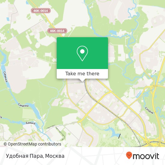 Карта Удобная Пара, переулок Ангелов Москва 125368