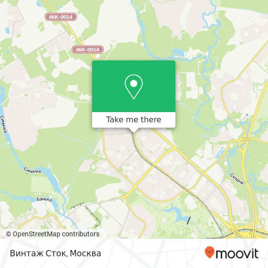 Карта Винтаж Сток, Митинская улица Москва 125430