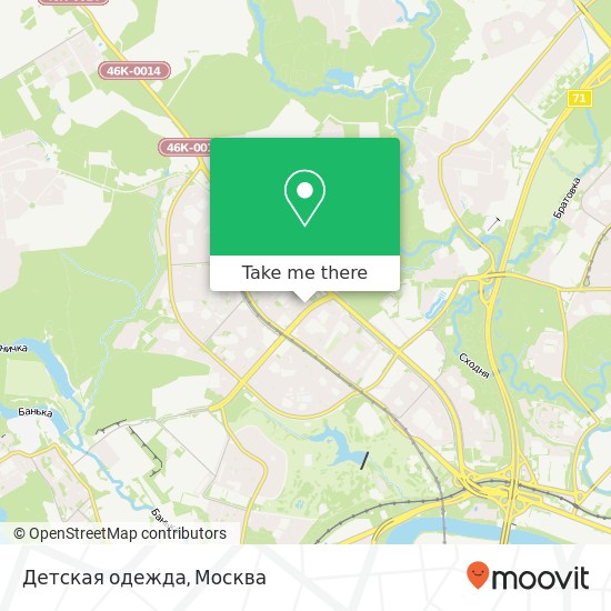 Карта Детская одежда, Москва 125430