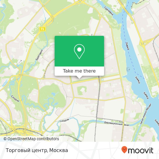 Карта Торговый центр, Москва 125459