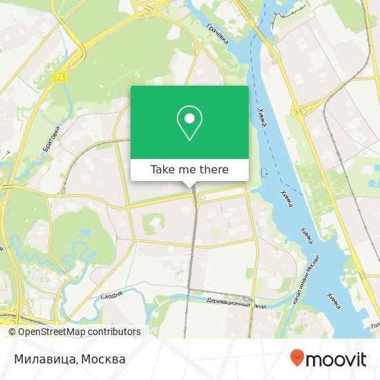 Карта Милавица, бульвар Яна Райниса, 2 KORP 1 Москва 125480