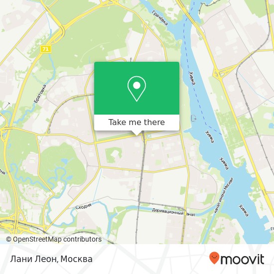 Карта Лани Леон, бульвар Яна Райниса Москва 125363