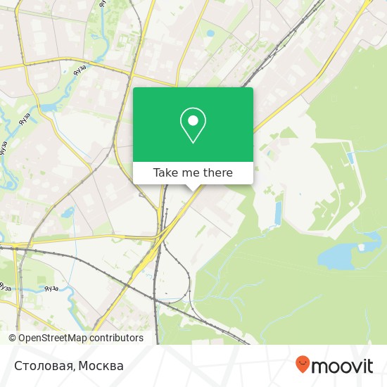 Карта Столовая, Ярославское шоссе Москва 129337