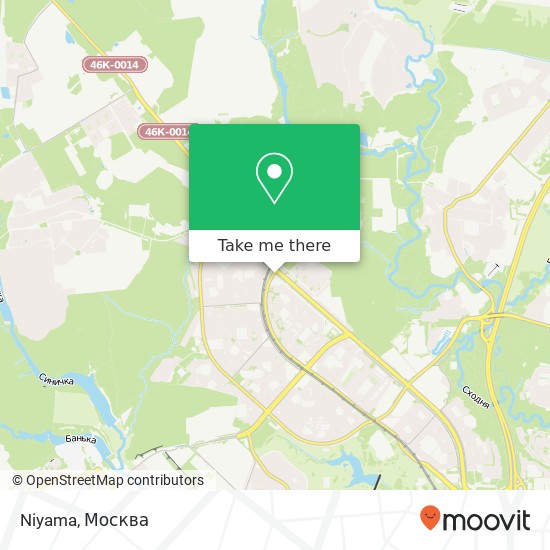 Карта Niyama, Пятницкое шоссе Москва 125430