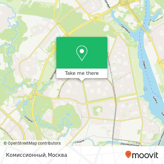 Карта Комиссионный, Москва 125480